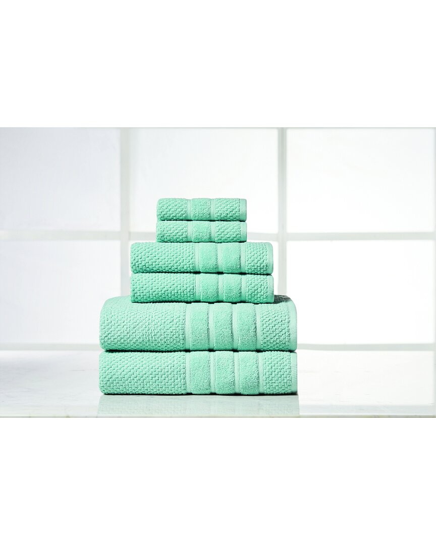 Bibb Home 6pc Egyptian Cotton Towel Set