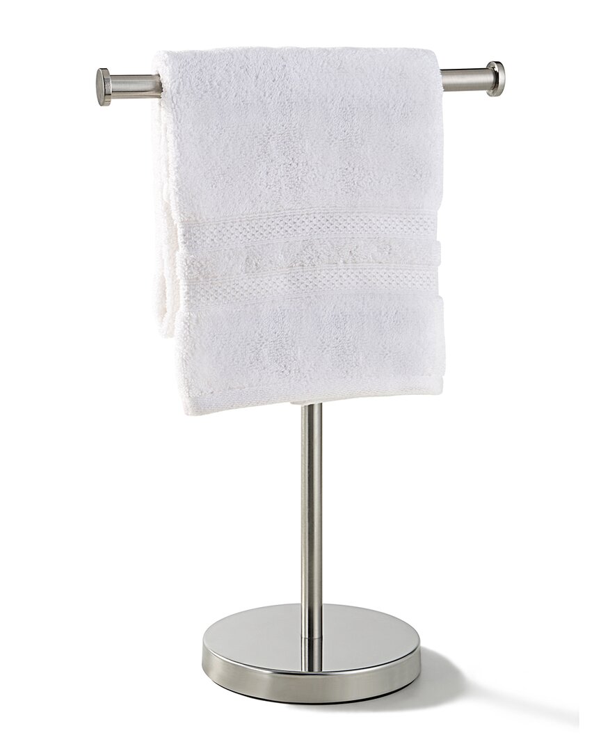Sunnypoint Fingertip Towel Holder With Stainless Base In Silver