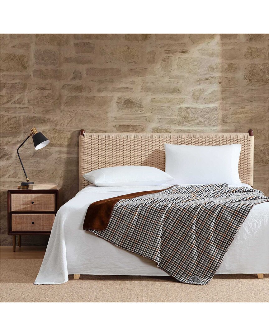 Eddie Bauer Griffin Plaid Lush Flannel Throw In Gray