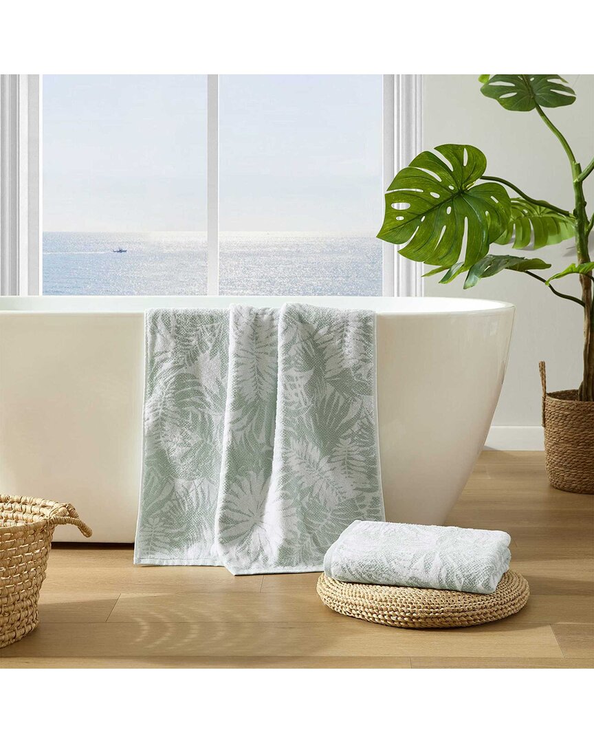 Tommy Bahama Lago Palm 100% Cotton Pd 2ply Combed Cotton Jacqua In Green