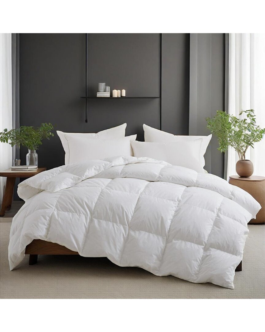Unikome 300 Thread Count All Season Goose Feather Comforter Duvet Insert With 100% Cotton Cover In Multi