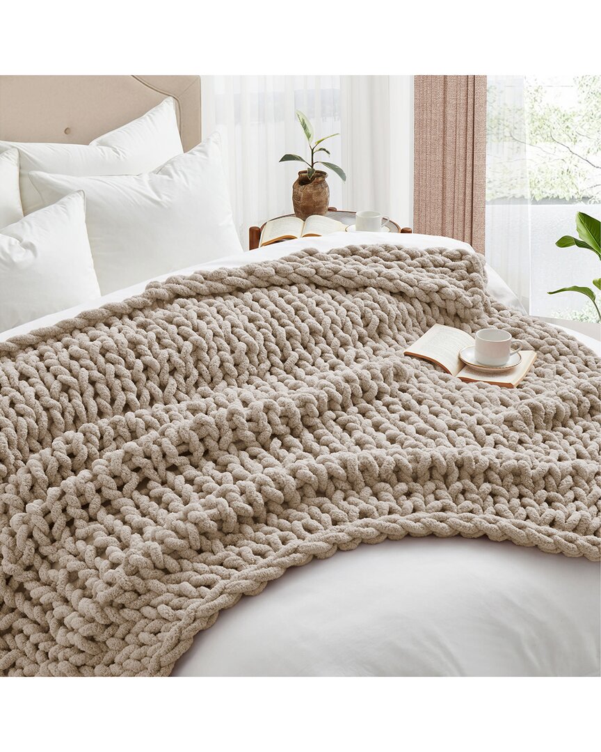 Unikome Chunky Knit Chenille Throw Blanket