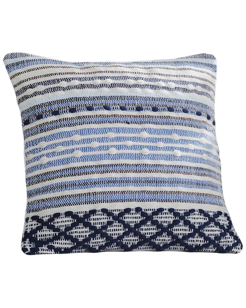 Modern Threads Cotton Blend Decorative Pillow Cover In Blue