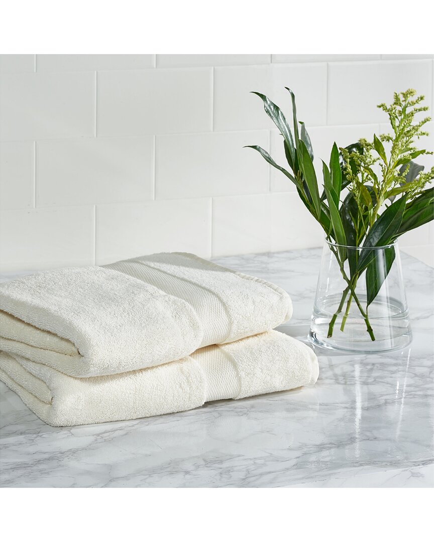 Safavieh Plush 2pc Bath Towel Set In Ivory