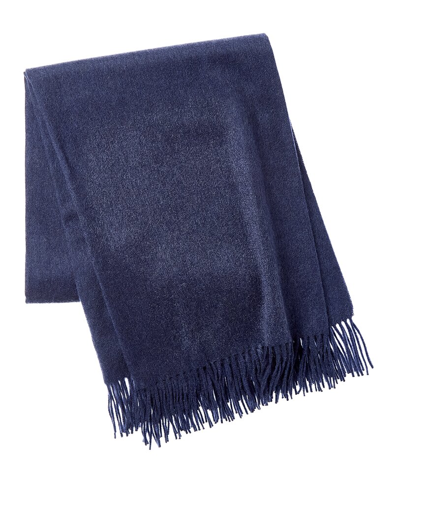 Amicale Cashmere 100% Cashmere Throw With Fringe In Gray
