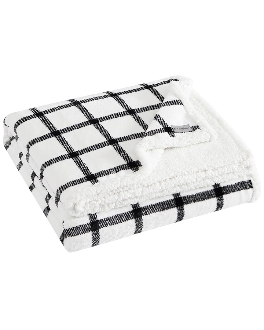 Shop Eddie Bauer Bunkhouse Plaid Ultra Soft Plush Fleece-blanket In Black & White
