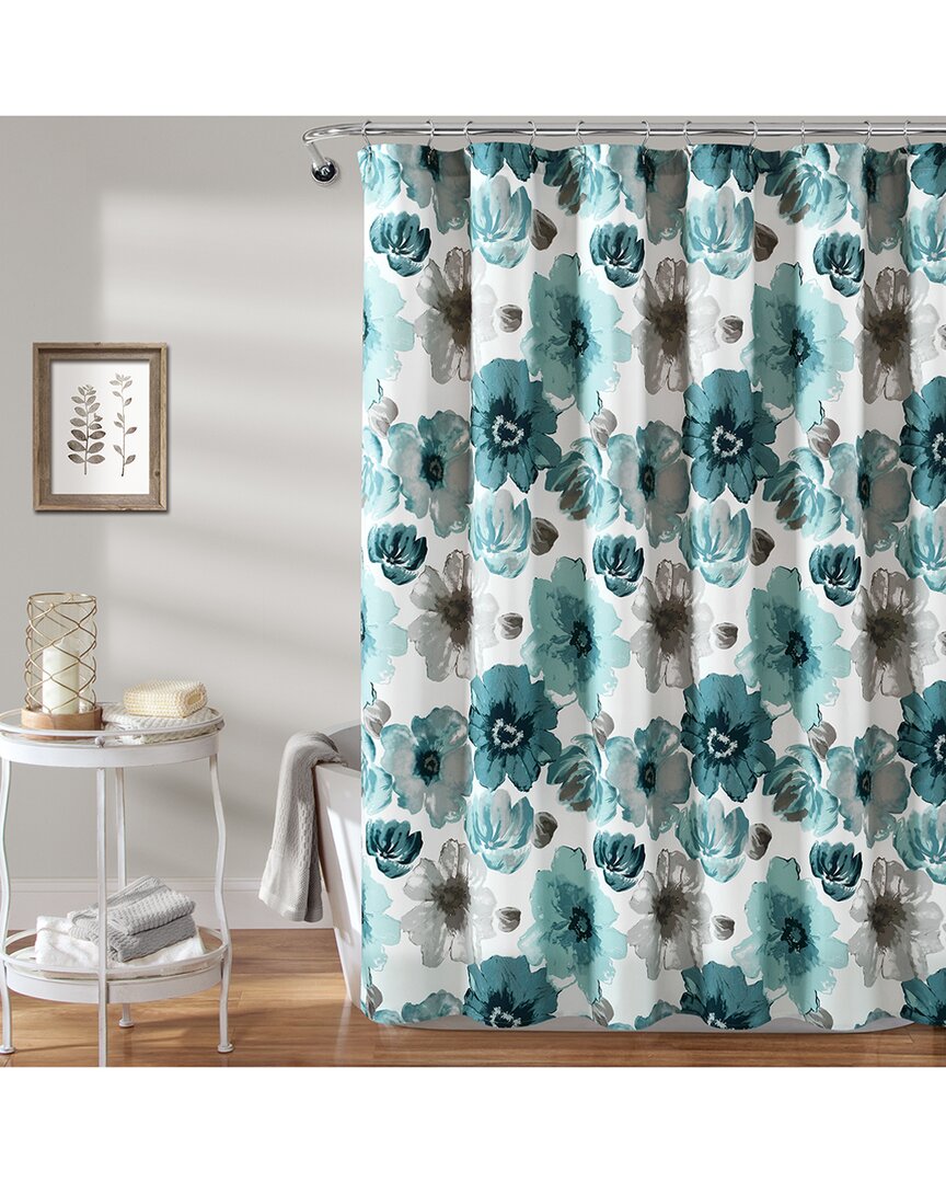 Lush Decor Fashion Leah Shower Curtain In Blue