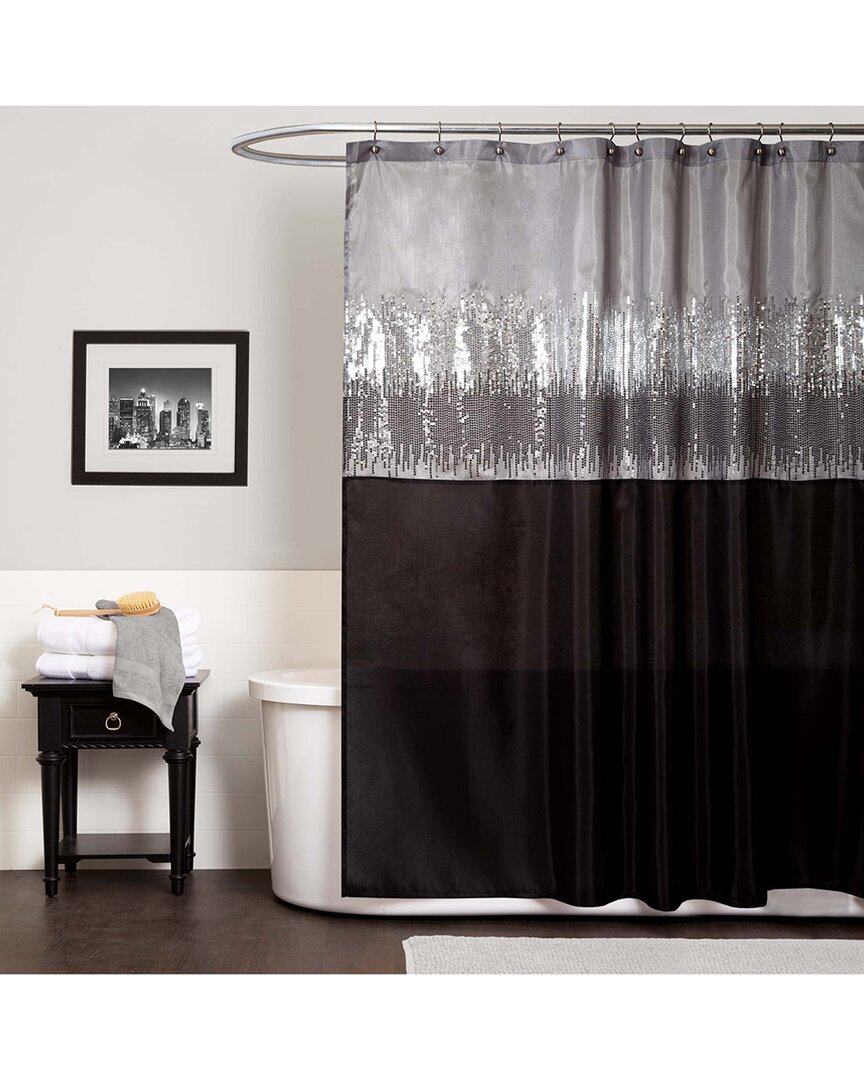 Lush Decor Fashion Night Sky Shower Curtain In Black