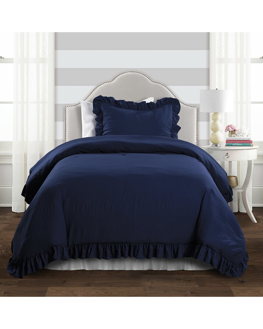 Lush Decor Fashion Reyna Comforter In Navy
