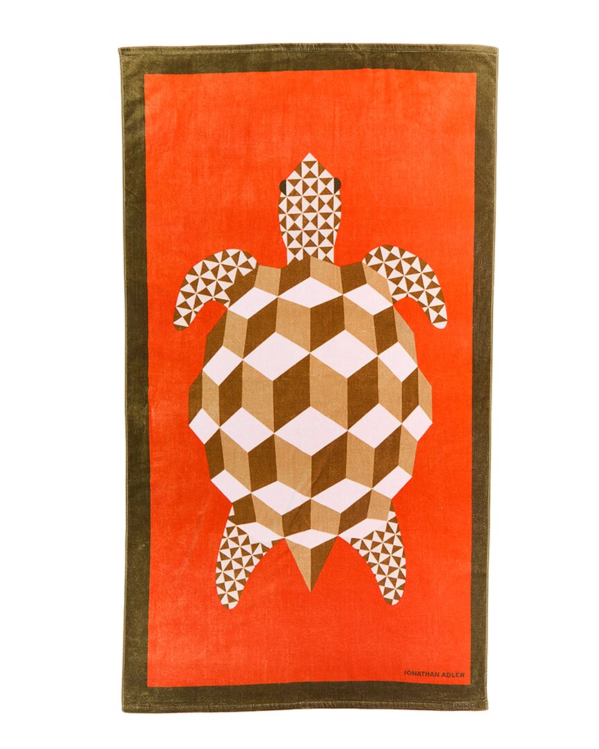 Jonathan Adler Turtle Beach Towel In Orange