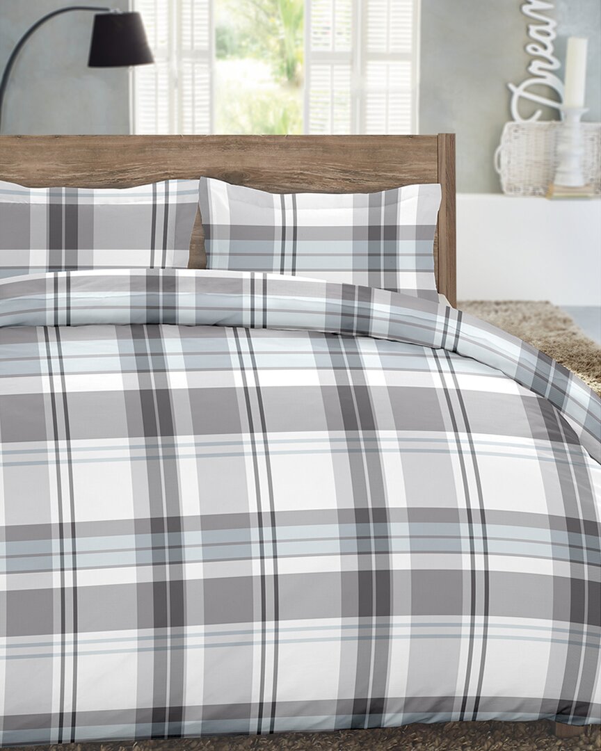 Dormisette 250 Thread Count Luxury German Flannel Ultra Soft Duvet Cover Set In White