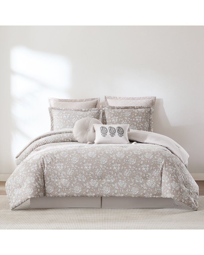 Lush Decor Lush Décor Zara Floral Block Cotton Comforter Set In Multi