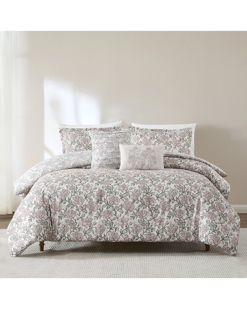 Lush Decor Lush Décor Zara Floral Block Reversible Comforter Set In Multi