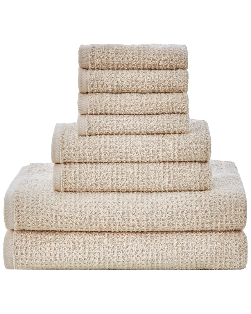 NAUTICA NAUTICA OASIS SOLID 100% COTTON TERRY 8 PIECE TOWEL SET 