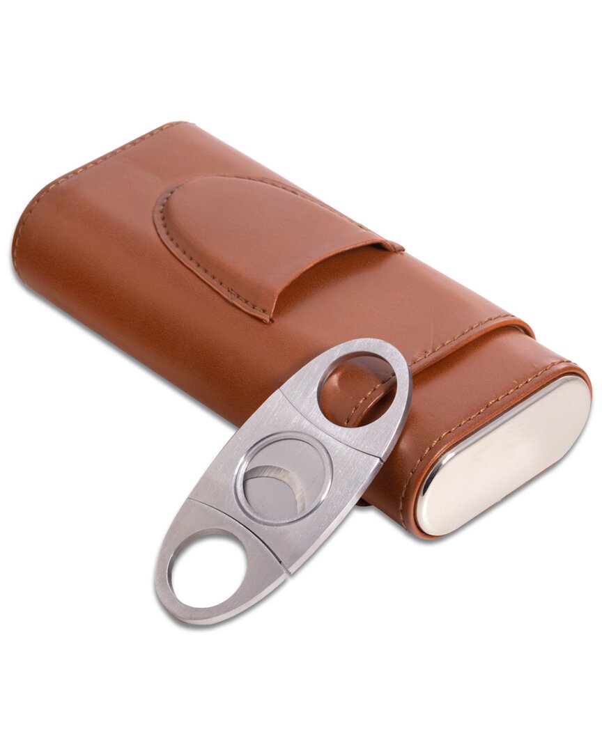 Bey-berk Richie Cigar Case In Brown