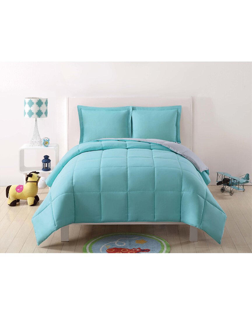 My World Solid And Reversible Comforter Set In Turquoise