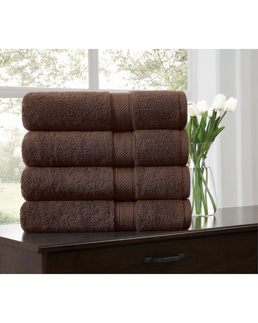 Royal Velvet Regal Plush 4pc Bath Towel In Brown