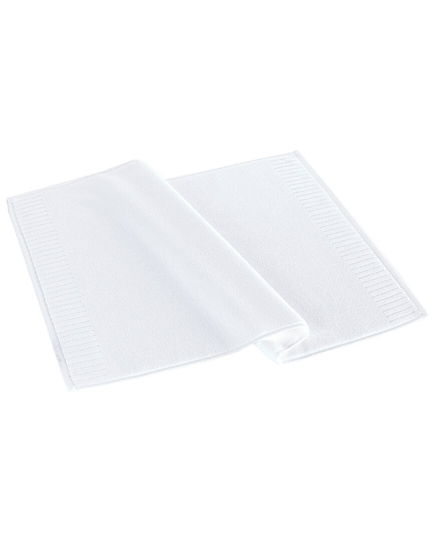 Brooks Brothers Fancy Border Bath Mat In White