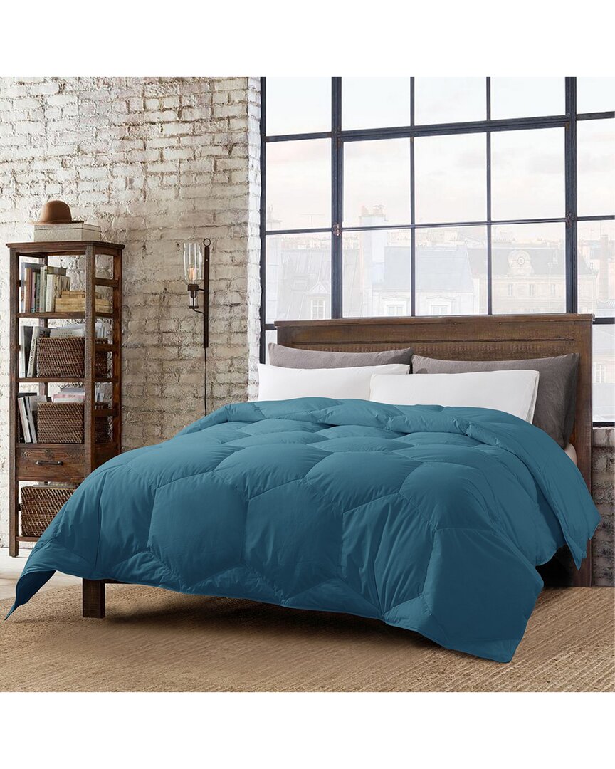 St. James Home Honeycomb Stitch Down Alternative Comforter In Teal