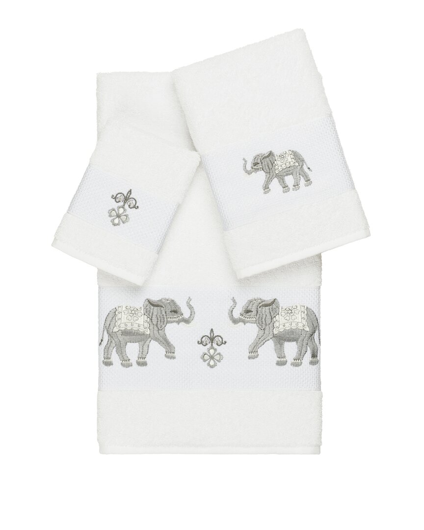 Shop Linum Home Textiles Quinn Turkish Cotton 3pc Embellished Towel Set