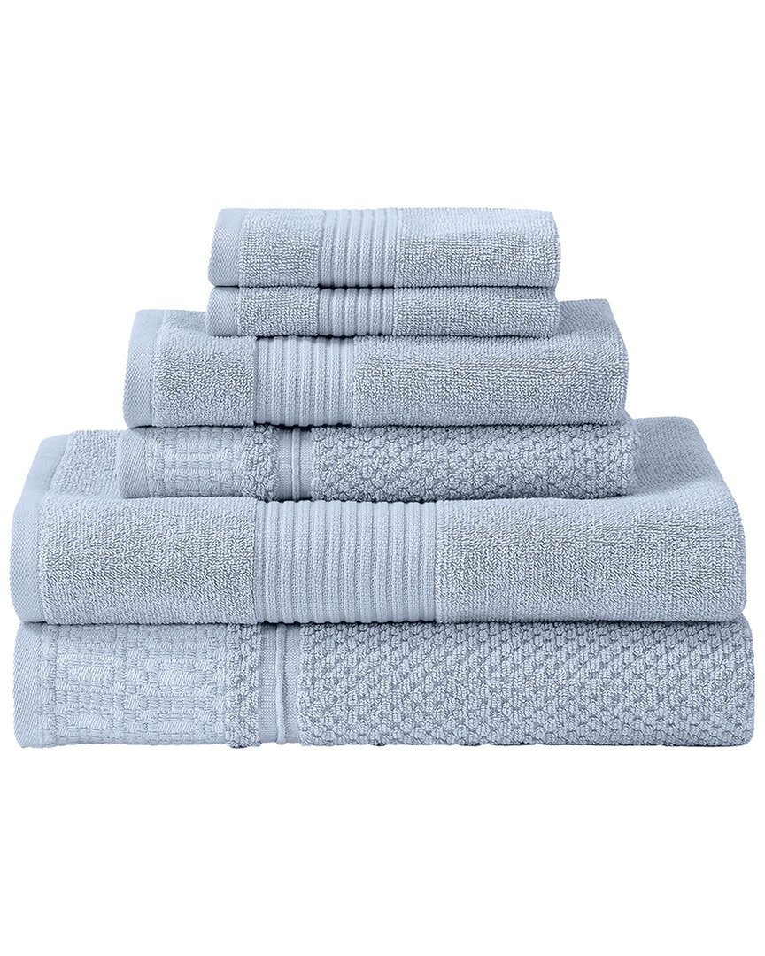 Modern Threads Astra Jacquard 6pc Towel Set In Blue