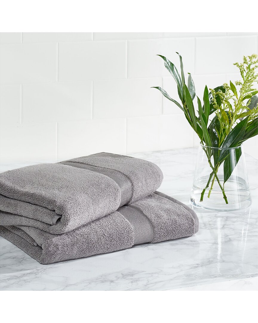 Safavieh Plush 2pc Bath Towel Set In Grey