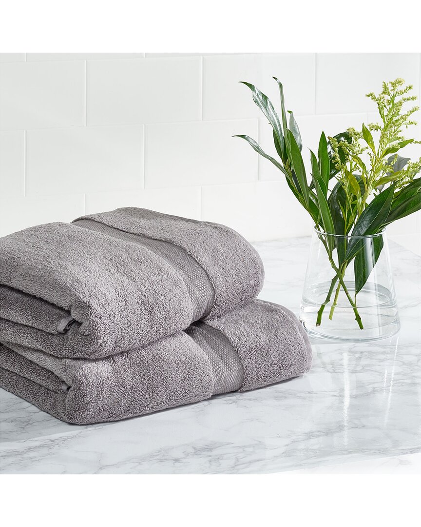 Safavieh Super Plush 2pc Bath Towel Set In Grey