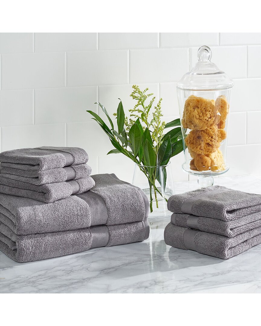 Safavieh Plush 8pc Towel Bundle In Grey