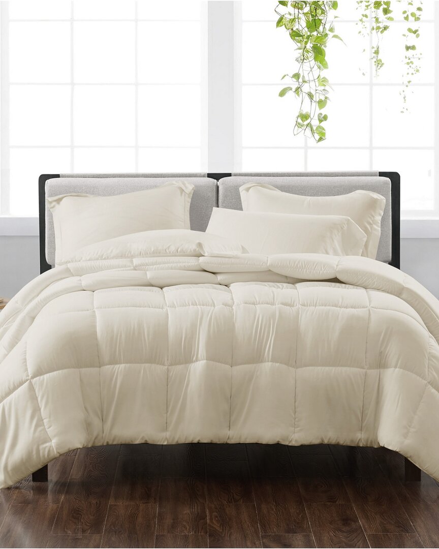 Cannon Solid Ivory 3pc Comforter Set