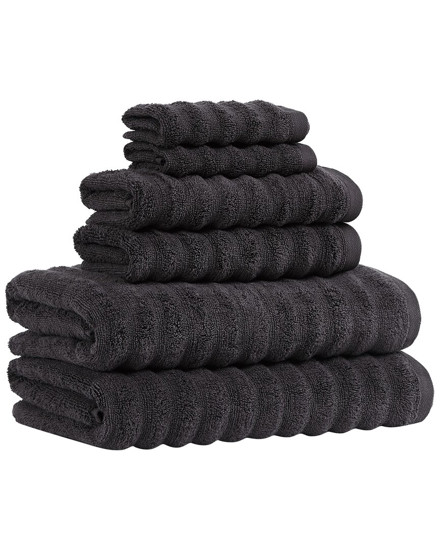 Truly Soft Zero Twist Black 6pc Towel Set