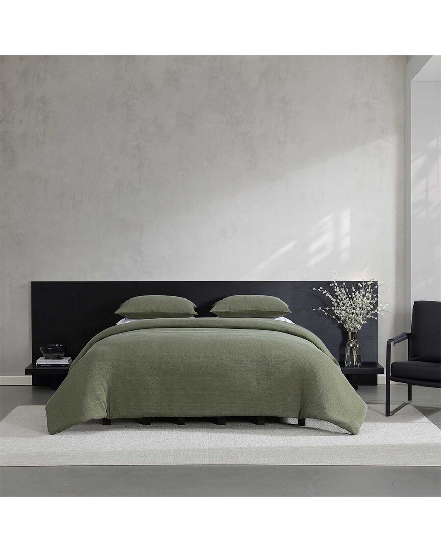 Vera Wang Carved Lines Matelassé Comforter Set In Green