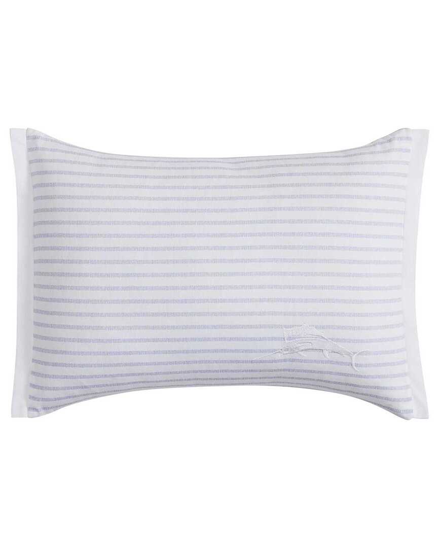 Tommy Bahama Orchid Bay Stripe 100% Cotton Decorative Pillow In White