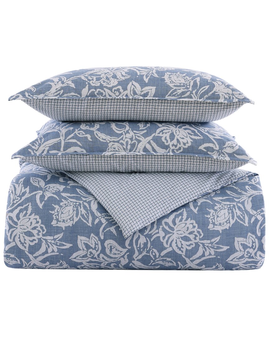 Shop Nautica Tortola 100% Cotton Comforter Bedding Set In Blue