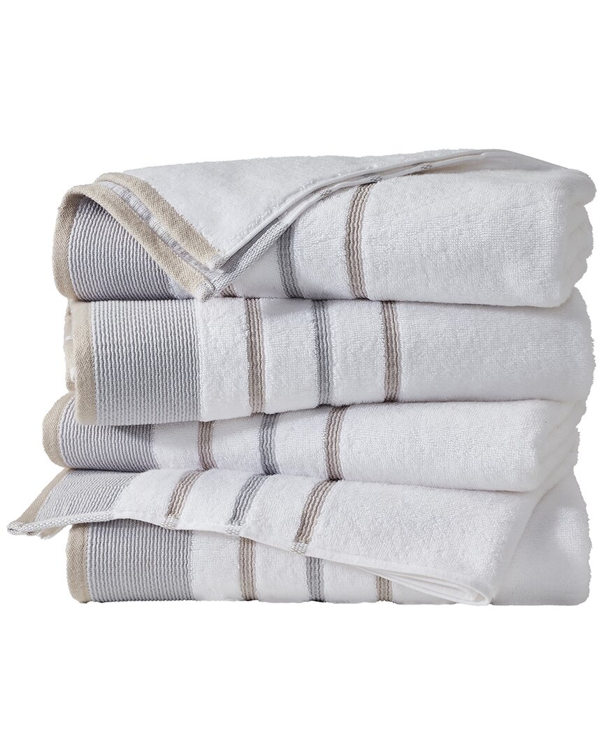 Linery & Co Luxury Cotton Decorative Towel Set In White