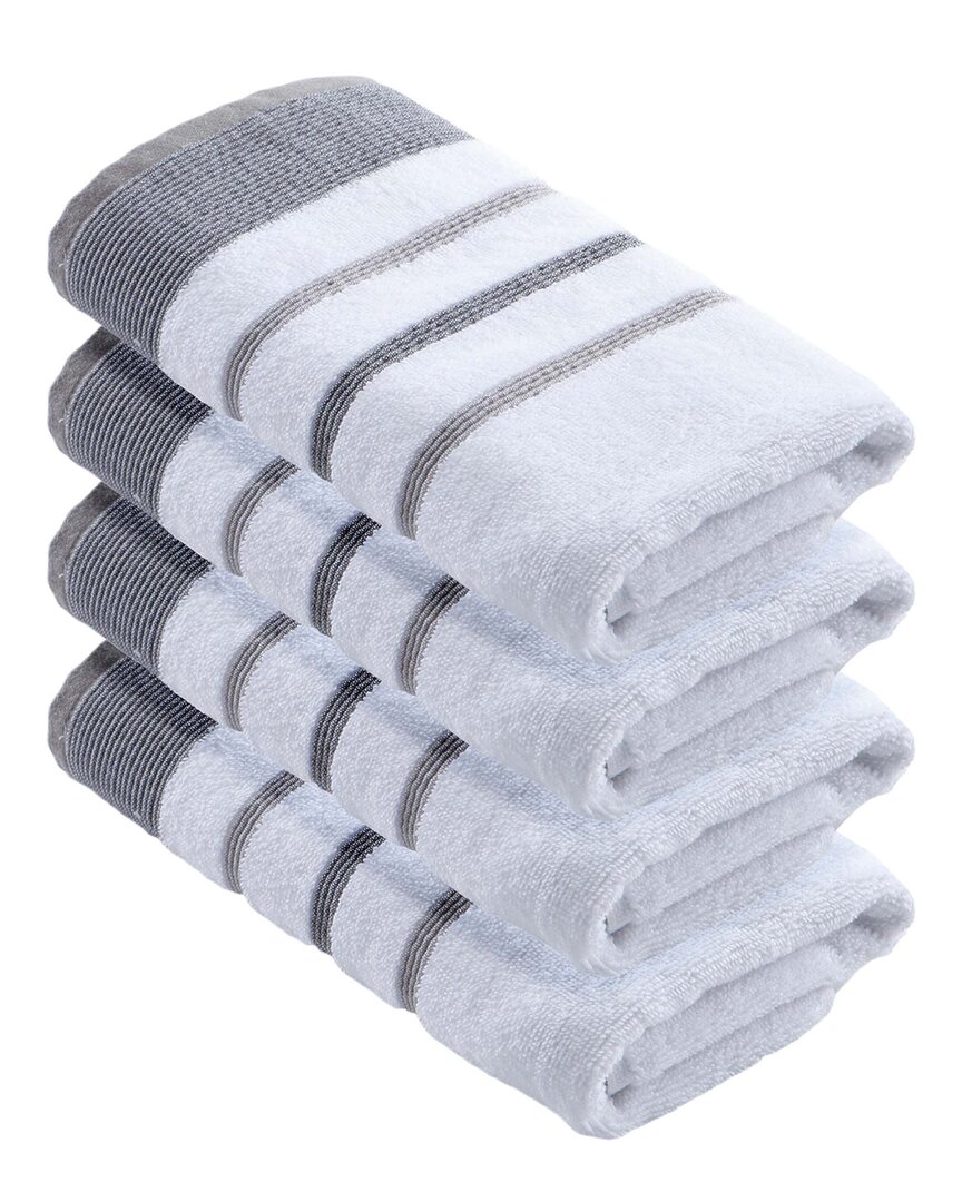 Linery & Co Luxury Cotton Decorative Towel Set In White