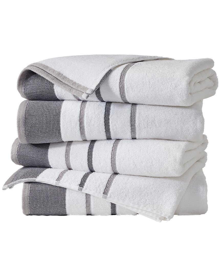 Linery & Co Luxury Cotton Decorative Towel Set In White