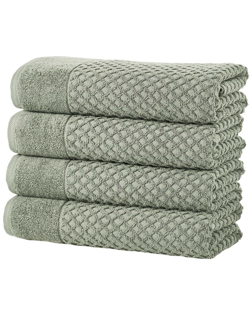 Linery & Co Cotton Diamond Waffle Texture Bath Towels