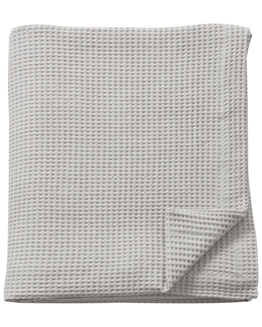 Linery & Co Waffle Weave Textured Cotton Blanket In White