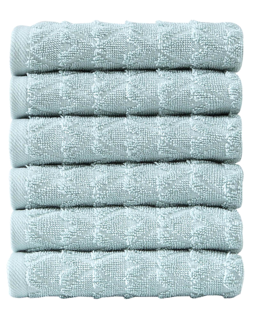Ozan Premium Home Azure Collection 6pc Washcloth Set