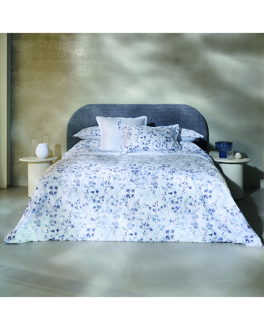 Anne De Solene Anne De Solène 300 Thread Count Calme Organic Sateen Reversible Printed Coverlet