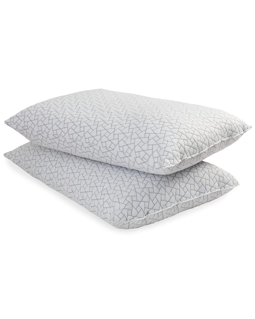 Cannon Charcoal Knit 2 Pack Pillow In White