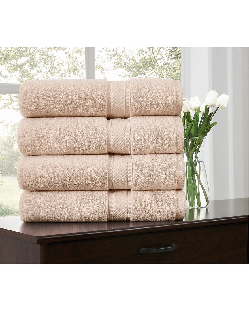 Royal Velvet Regal Plush 4pc Bath Towel In Pink