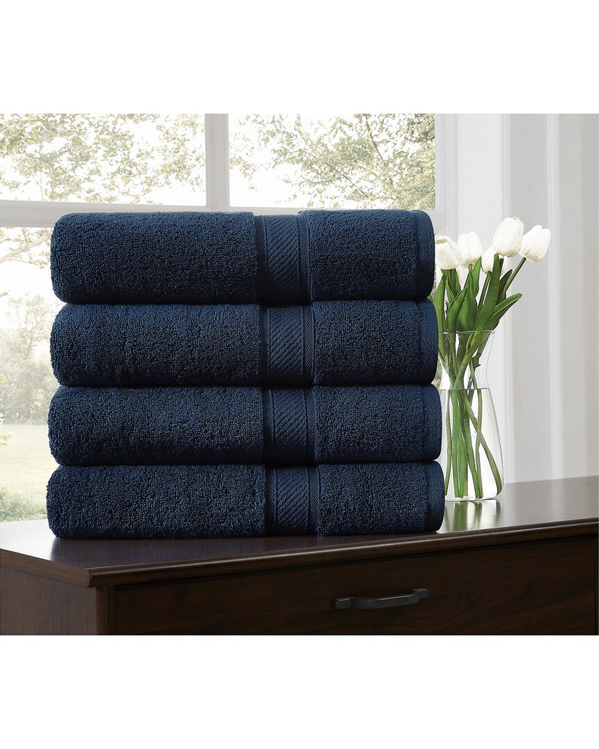 Royal Velvet Regal Plush 4pc Bath Towel In Blue
