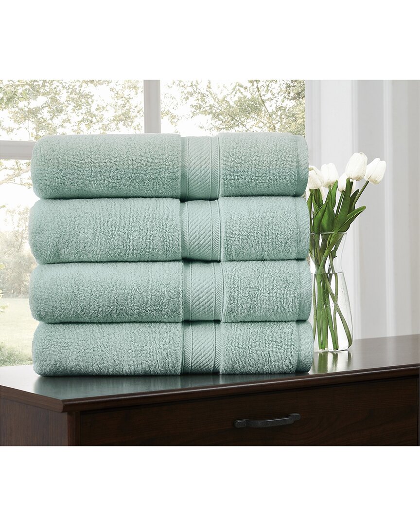 Royal Velvet Regal Plush 4pc Bath Towel In Green