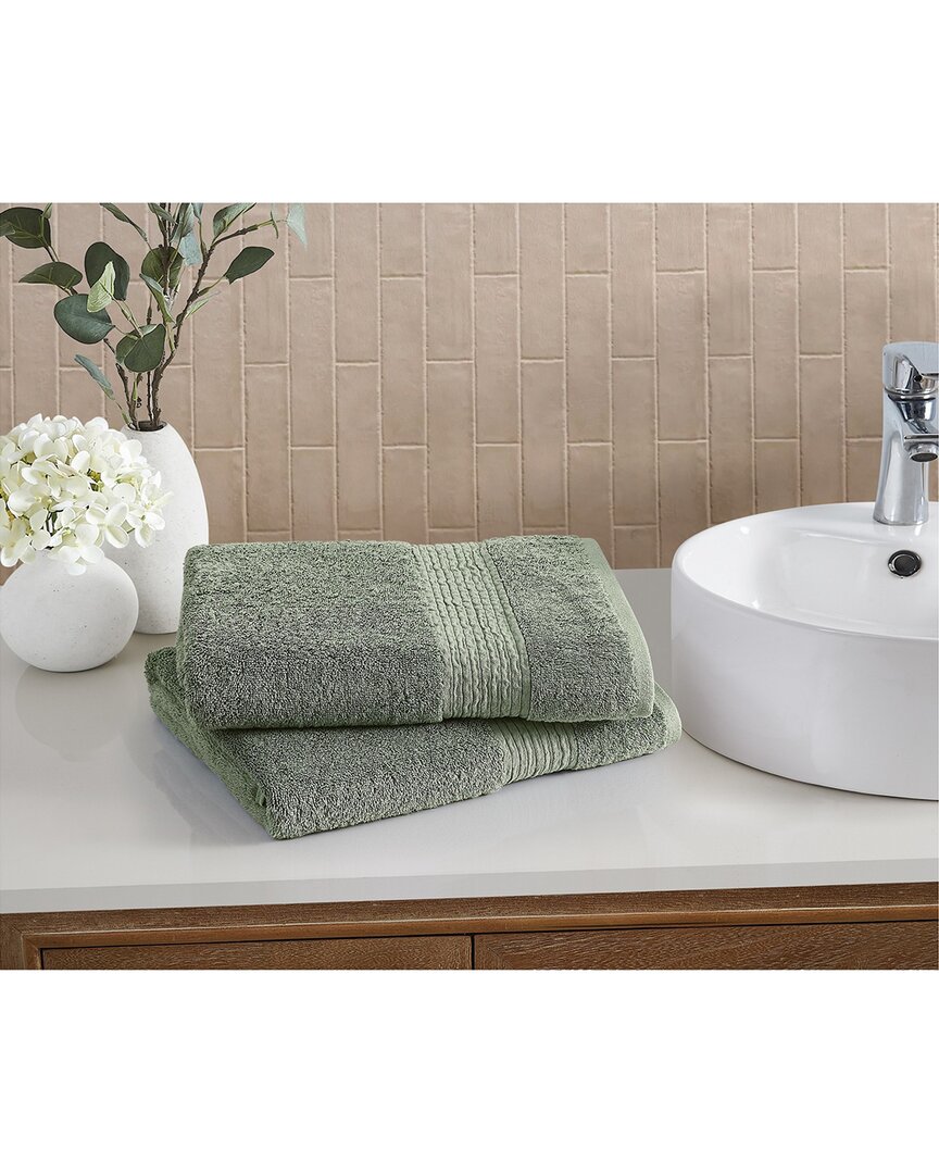 Cannon Cotton Tencel™ 2-pack Bath Towel In Green