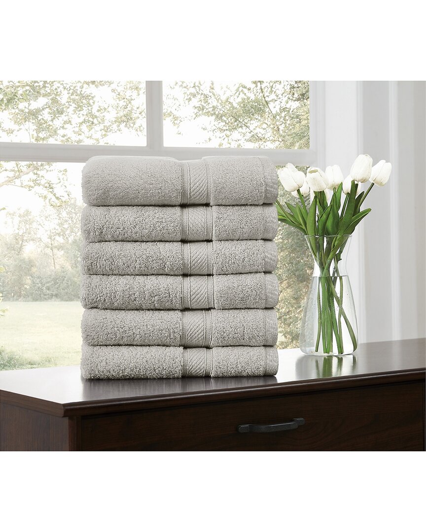 Royal Velvet Regal Plush 6pc Hand Towel In White