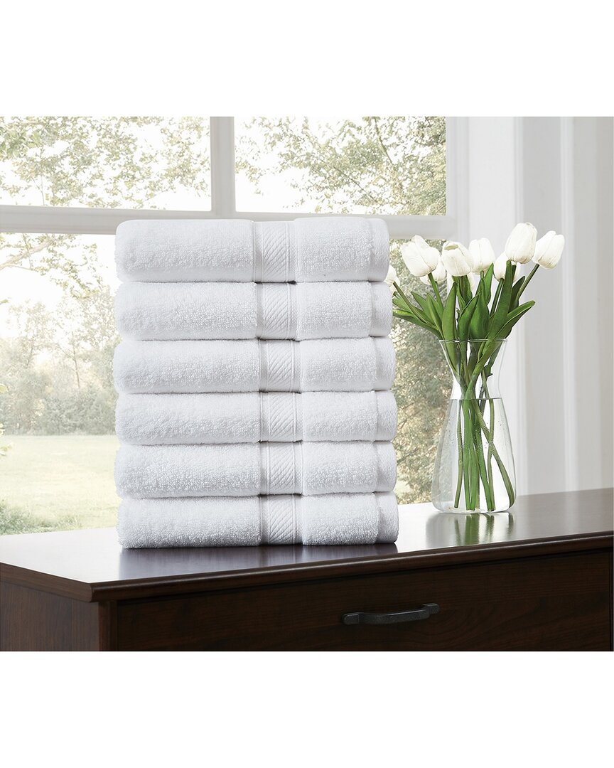 Royal Velvet Regal Plush 6pc Hand Towel In White