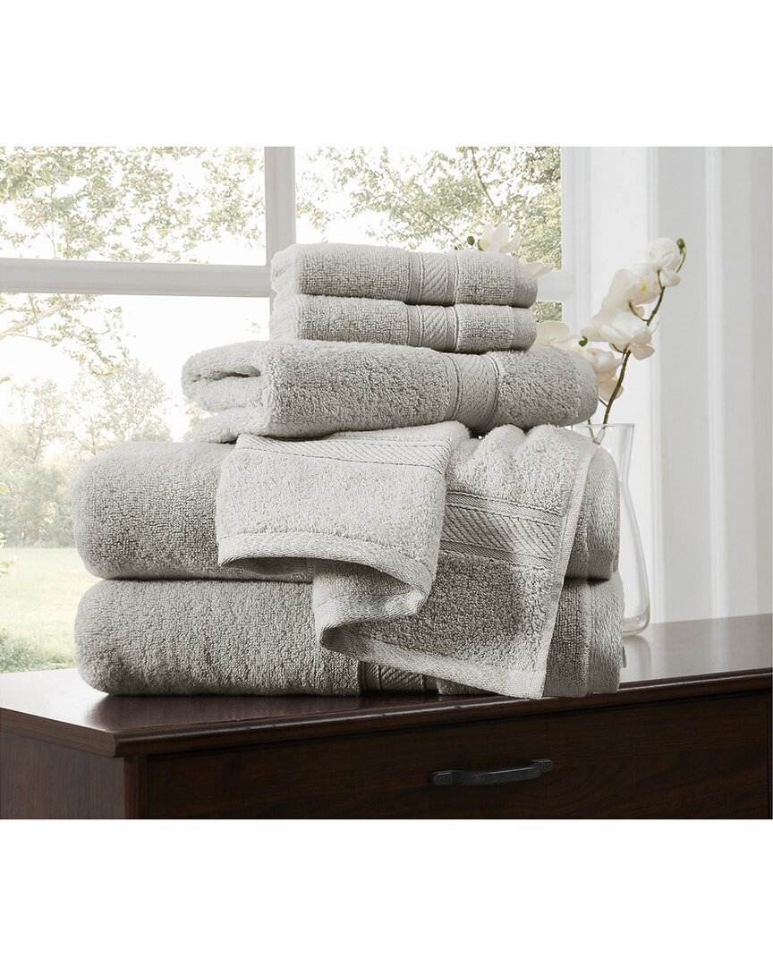 Royal Velvet Regal Plush 6pc Towel Set In Gray