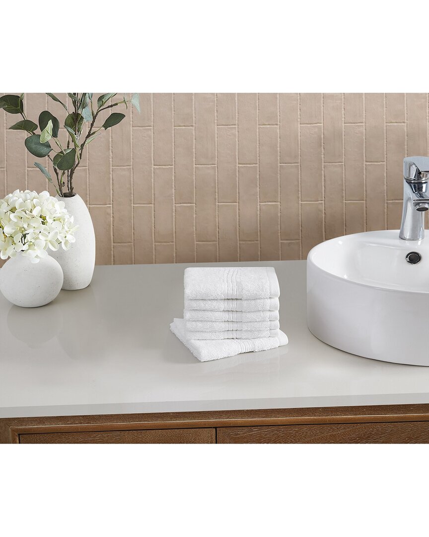 Cannon Cotton Tencel™ 6-pack Wash Cloth In White