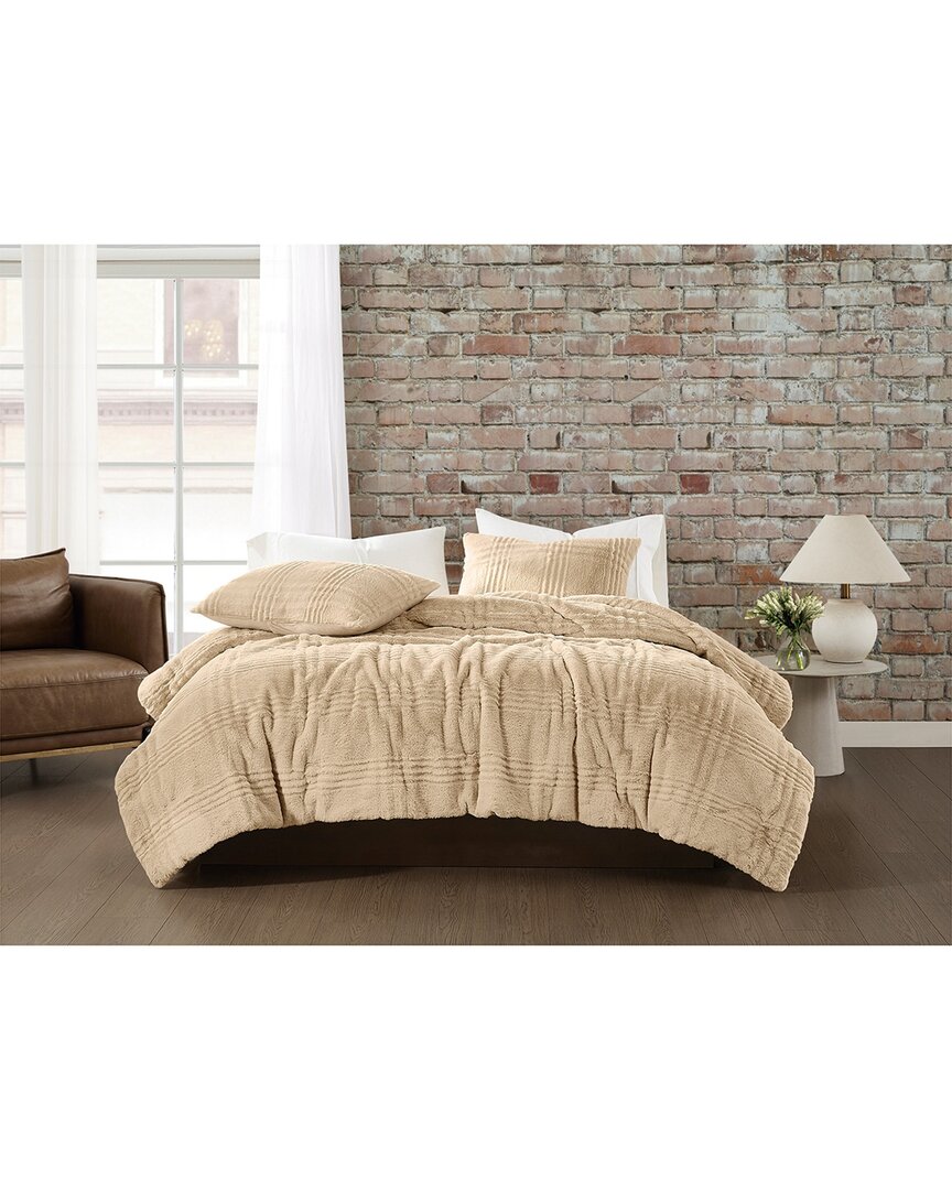 Brooklyn Loom Carved Comforter Set In Nude